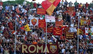 striscione sud ad empoli Roma