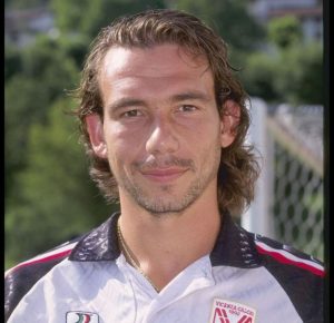 Aug 1996:  A portrait of Giampiero Maini of Vicenza taken during the club photocall. Mandatory Credit: Allsport UK