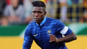 FREIBURG IM BREISGAU, GERMANY - AUGUST 13: Samuel Umtiti of France controles the ball during the U21 match between Germany and France on August 13, 2013 in Freiburg im Breisgau, Germany. (Photo by Alex Grimm/Bongarts/Getty Images)