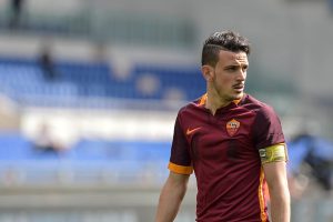 ROME, ITALY - APRIL 03: ALessandro Florenzi of AS Roma looks on during the Serie A match between SS Lazio and AS Roma at Stadio Olimpico on April 3, 2016 in Rome, Italy. (Photo by Luciano Rossi/AS Roma via Getty Images)