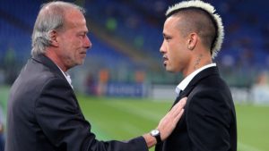 Walter SABATINI e Radja NAINGGOLAN (Roma) (Foto Bartoletti)