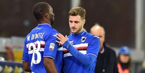 Genova, 03/02/2016 Serie A/Sampdoria-Torino Modibo Diakite-Jacopo Sala - Sostituzione